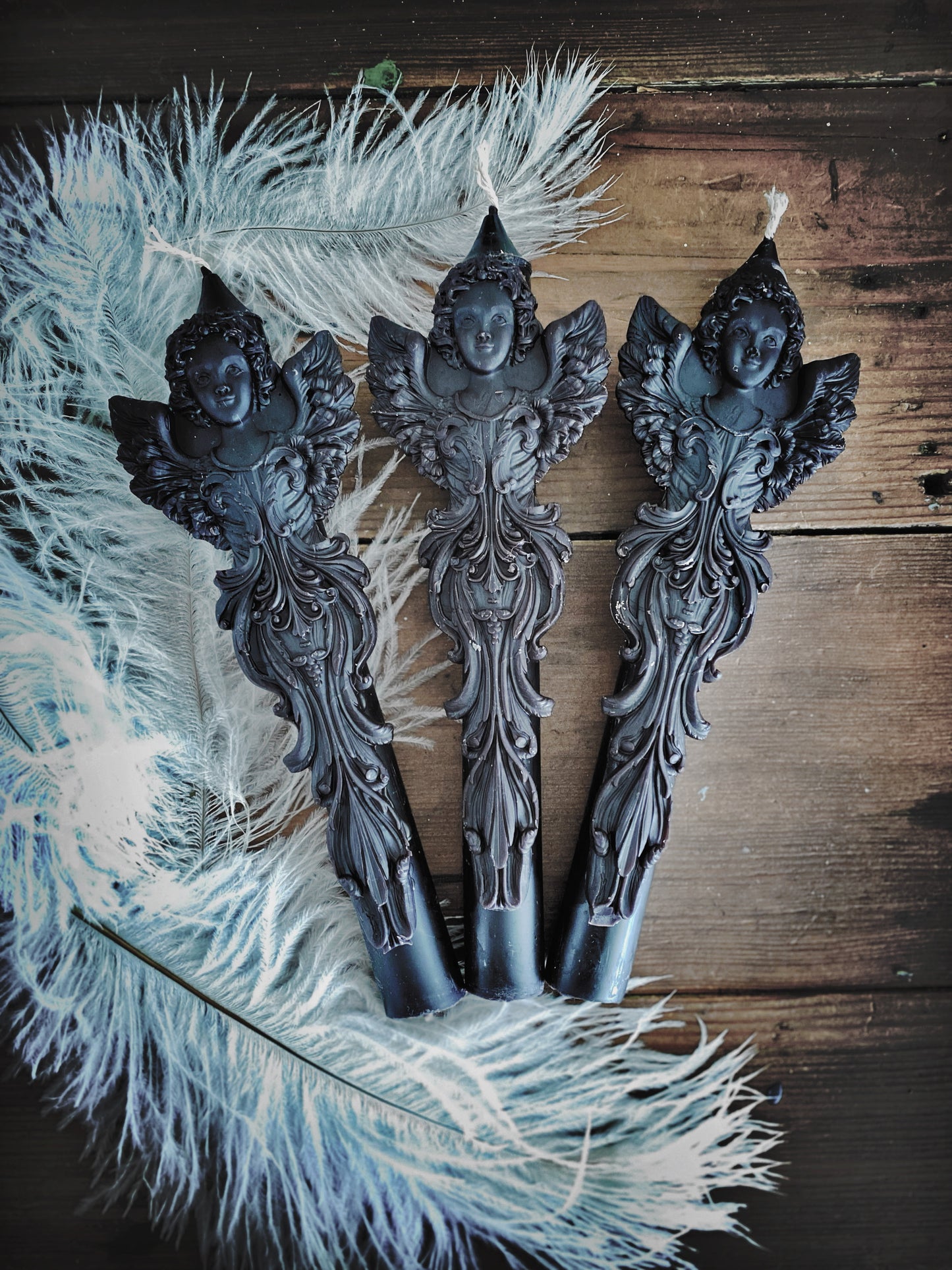 Angel taper candle