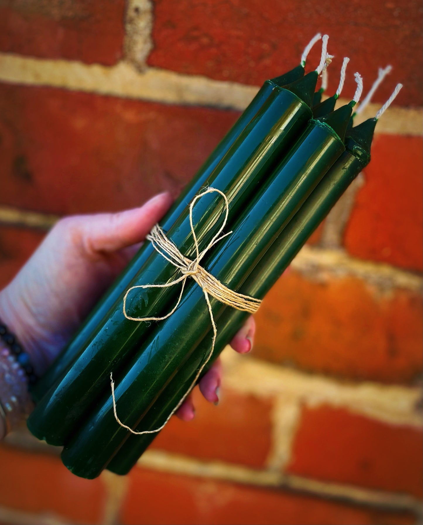 Rosemary and Lemongrass beeswax taper set 7
